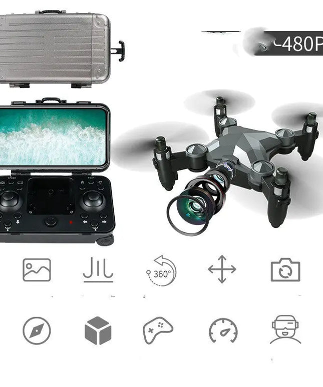 New Luggage Box Storage Box Folding Mini UAV Aerial Photography Remote Control Four Axis Children's Toys Drone beldemo5-toys2