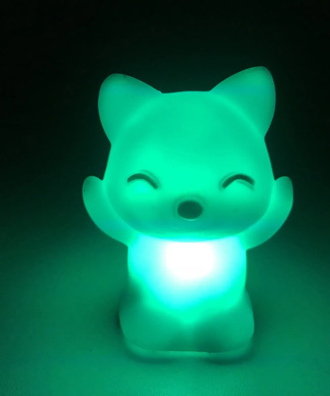 Hot Sale LED Fox Night Light Home Bedroom Desktop 7 Changing Colors Lovely Fox Shape LED Night Light Decoration Bedside Lamp beldemo5-toys2