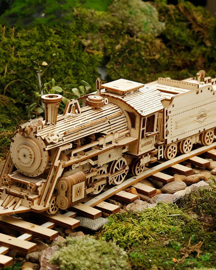 3D Wooden Puzzle Train Model DIY Wooden Train Toy Mechanical Train Model Kit Assembly Model Home Decoration Crafts beldemo5-toys2