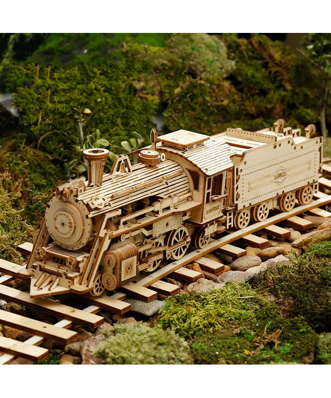 3D Wooden Puzzle Train Model DIY Wooden Train Toy Mechanical Train Model Kit Assembly Model Home Decoration Crafts beldemo5-toys2