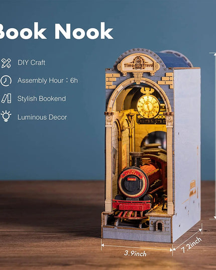 Robotime Rolife Book Nooks Series Stories In Books 4 Kinds DIY Wooden Miniature House Furniture Sakura Densya TGB01 Dropshipping beldemo5-toys2