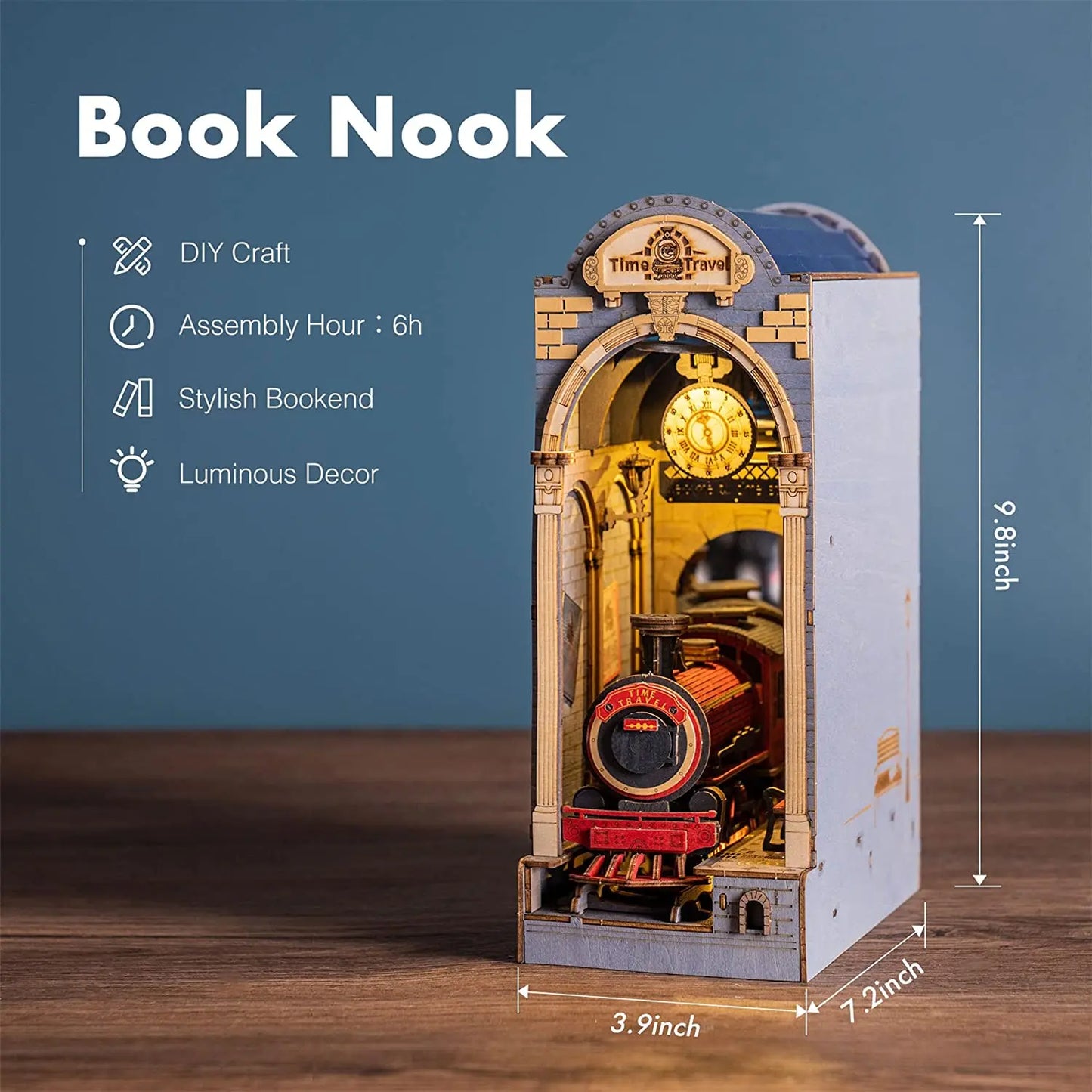 Robotime Rolife Book Nooks Series Stories In Books 4 Kinds DIY Wooden Miniature House Furniture Sakura Densya TGB01 Dropshipping beldemo5-toys2