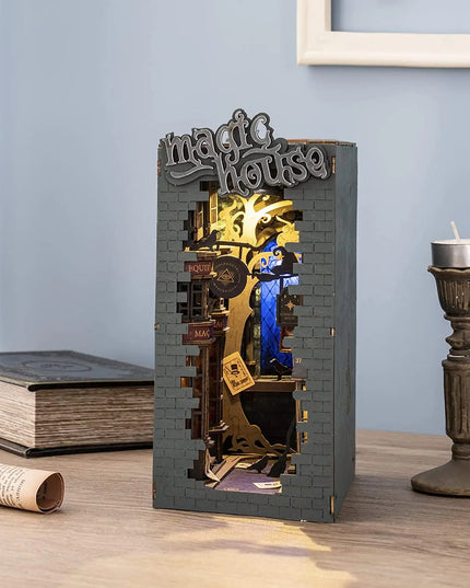 Robotime Rolife Book Nooks Series Stories In Books 4 Kinds DIY Wooden Miniature House Furniture Sakura Densya TGB01 Dropshipping beldemo5-toys2