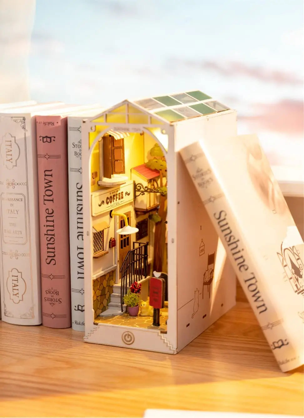 Robotime Rolife Book Nooks Series Stories In Books 4 Kinds DIY Wooden Miniature House Furniture Sakura Densya TGB01 Dropshipping beldemo5-toys2