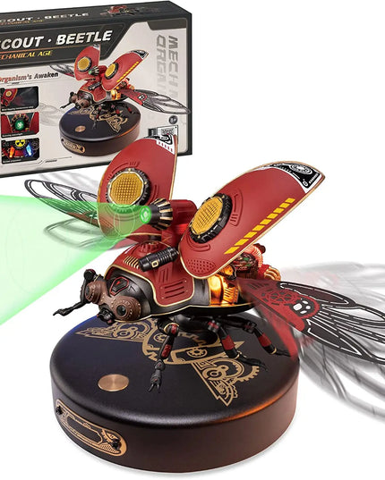 Robotime Rokr Scout Beetle Metal 3D Puzzles Games Punk Style Gift For Birthday Easy Assembly Mechanical Design DIY Toys - MI02 beldemo5-toys2