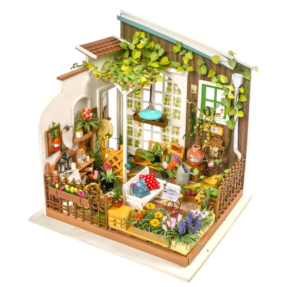 Robotime DIY Wooden Miniature Dollhouse 1 24 Handmade Doll House Model Building Kits Toys For Children Adult Drop Shipping beldemo5-toys2