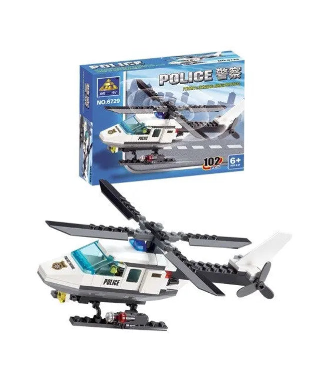 Assembling And Inserting Building Blocks Police Airplane Toy beldemo5-toys2