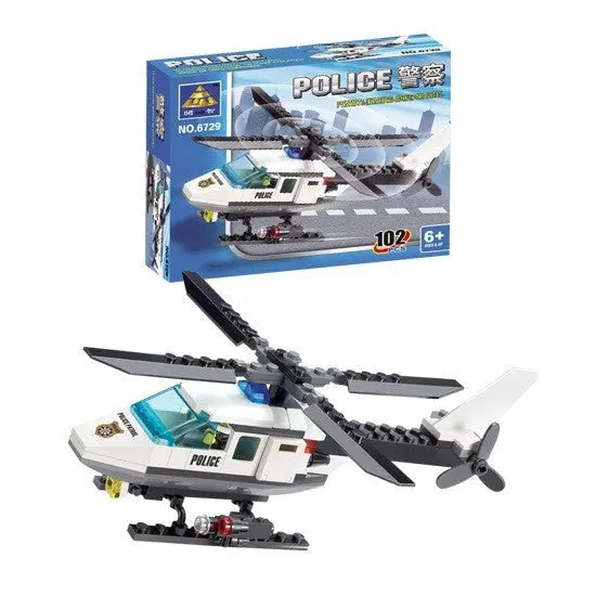Assembling And Inserting Building Blocks Police Airplane Toy beldemo5-toys2