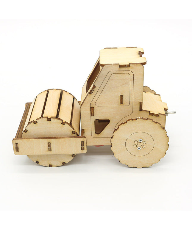 Happyxuan DIY Road Roller Science Engineering Construction Kits Wood STEAM Toy Kids Creative Educational Toys School Projects beldemo5-toys2