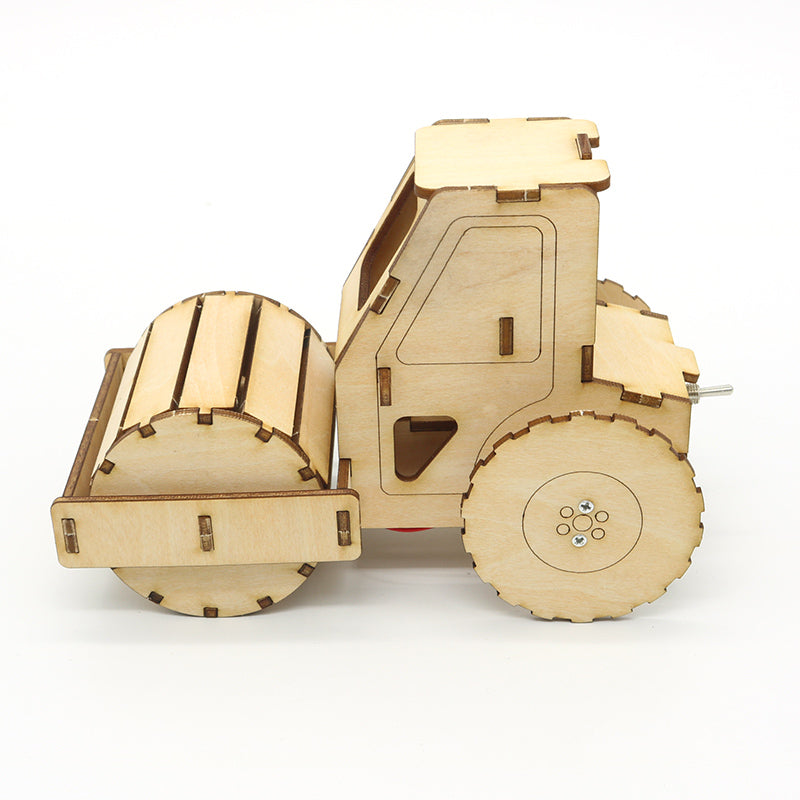 Happyxuan DIY Road Roller Science Engineering Construction Kits Wood STEAM Toy Kids Creative Educational Toys School Projects beldemo5-toys2