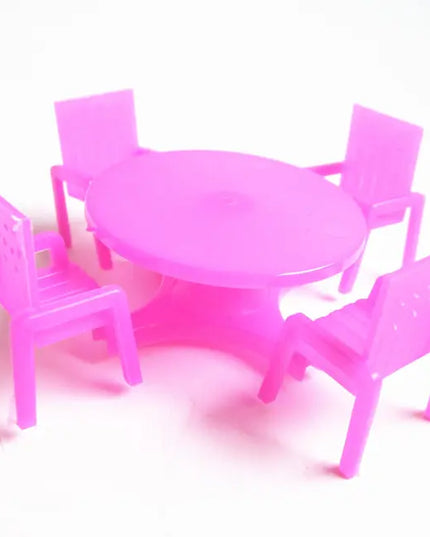 8.5CM plastic children's simulation table and chairs sand table furniture chair model building dining chair micro landscape with scenery beldemo5-toys2