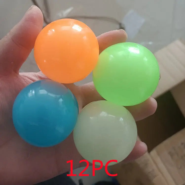 Luminous Sticky Ball Toys Sticky Wall Home Party Games Glow In The Dark Novelty Toys Decompression Squeeze Toy beldemo5-toys2