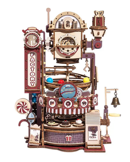 Robotime ROKR DIY Chocolate Factory 3D Wooden Puzzle Assembly Marble Run Toy Gift For Children Teens LGA02 beldemo5-toys2