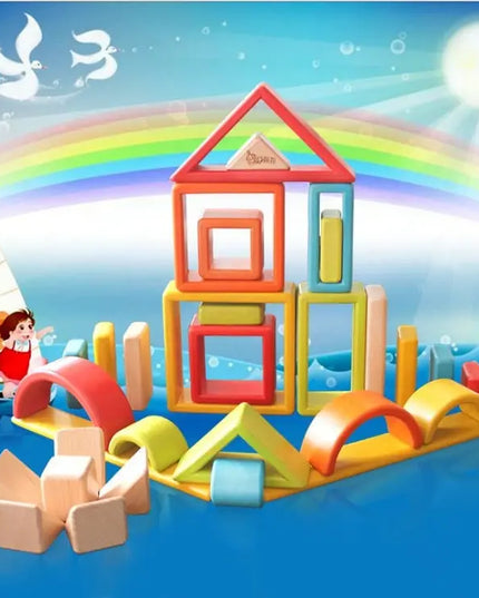 Rainbow Building Blocks Children's Baby Educational Creative Toys beldemo5-toys2