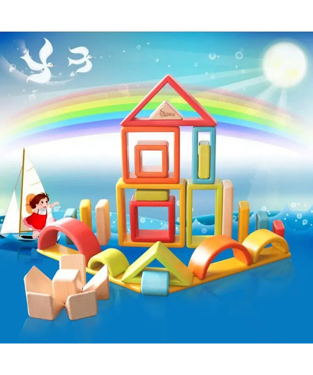 Rainbow Building Blocks Children's Baby Educational Creative Toys beldemo5-toys2