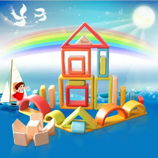 Rainbow Building Blocks Children's Baby Educational Creative Toys beldemo5-toys2