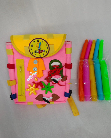 Toddler Busy Board Backpack With Buckles And Learning Activity Toys Develop Basic Life Skills beldemo5-toys2