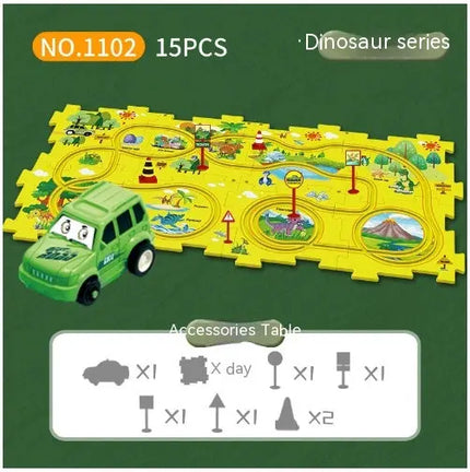 Children Puzzle Electric Railroad Speeder DIY Assembly Electric Car Automatic Rail City Scene Construction Education Toy Gift beldemo5-toys2