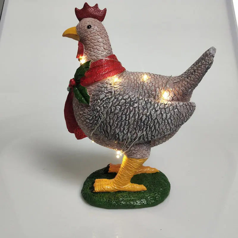 Chicken With Scarf Holiday Decoration beldemo5-toys2