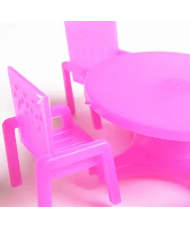8.5CM plastic children's simulation table and chairs sand table furniture chair model building dining chair micro landscape with scenery beldemo5-toys2