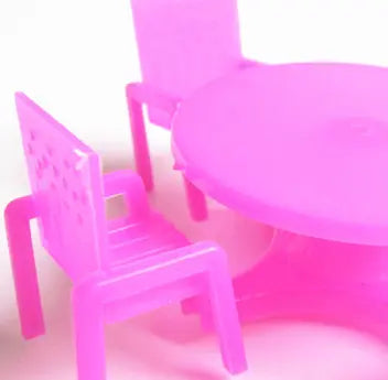 8.5CM plastic children's simulation table and chairs sand table furniture chair model building dining chair micro landscape with scenery beldemo5-toys2