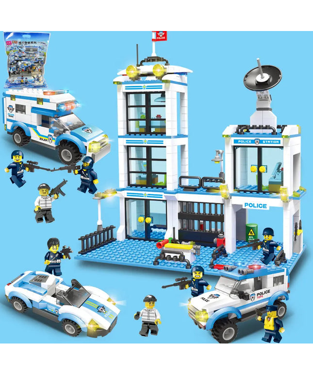 Military aircraft carrier police building blocks children assembled DIY toys beldemo5-toys2