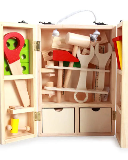 Wooden toy simulation disassembly toolbox beldemo5-toys2