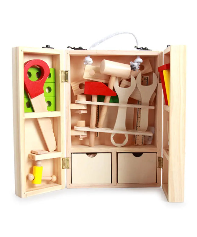 Wooden toy simulation disassembly toolbox beldemo5-toys2