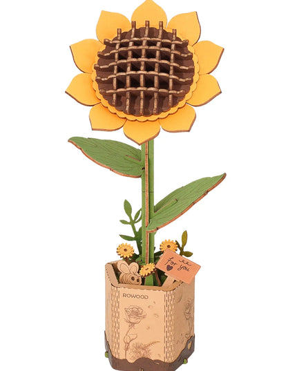 Rowood Wooden Flower Bouquet Puzzle Hand-Make Eco-friend Materials Romantic Gift beldemo5-toys2