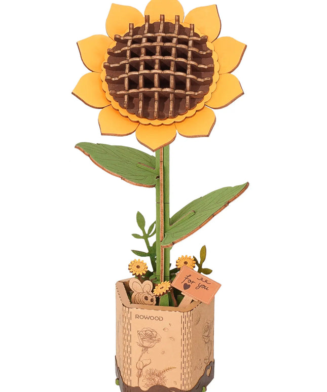 Rowood Wooden Flower Bouquet Puzzle Hand-Make Eco-friend Materials Romantic Gift beldemo5-toys2