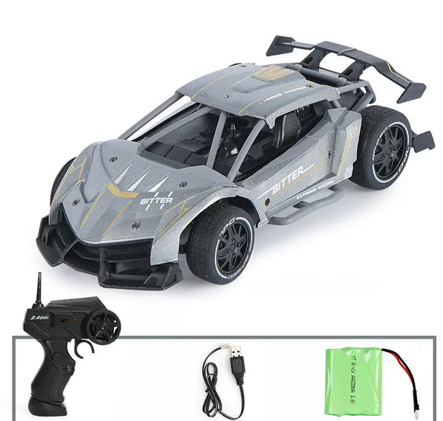 Remote control car high-speed four-wheel drive alloy off-road wireless charging toy car beldemo5-toys2