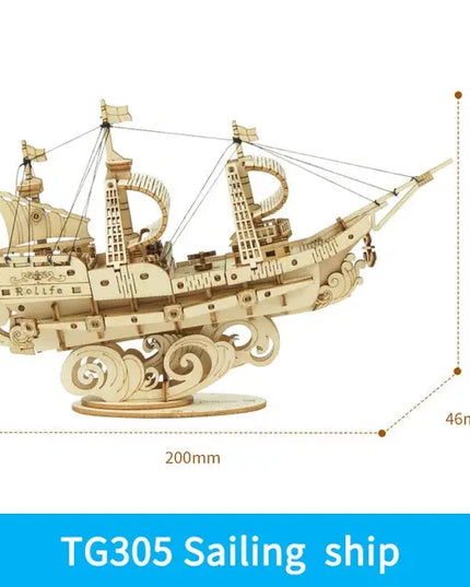 Wooden Puzzle Games Boat & Ship Model Toys For Children Kids Girls Birthday Gift beldemo5-toys2