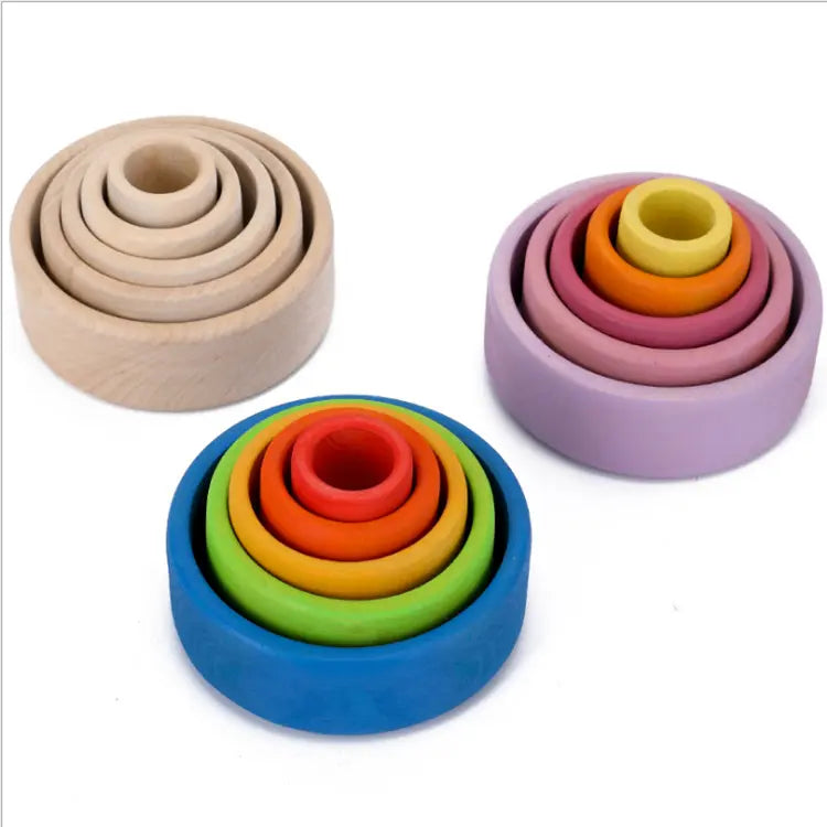 Rainbow blocks stacking bowl beldemo5-toys2