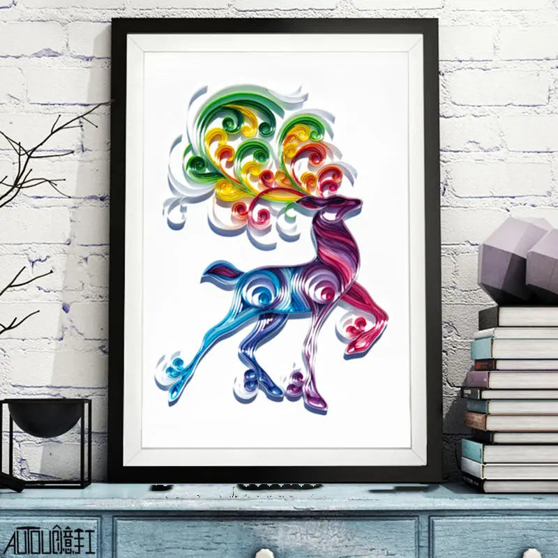 Quilted Paper Illustration Material Package Set Lobby Decoration Painting Slot beldemo5-toys2