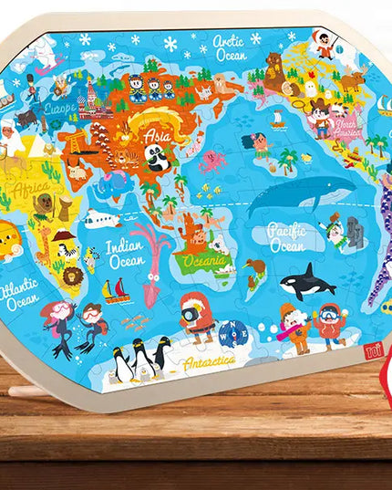 Wooden Puzzle World Children's Toys Gift Baby Educational Toys beldemo5-toys2
