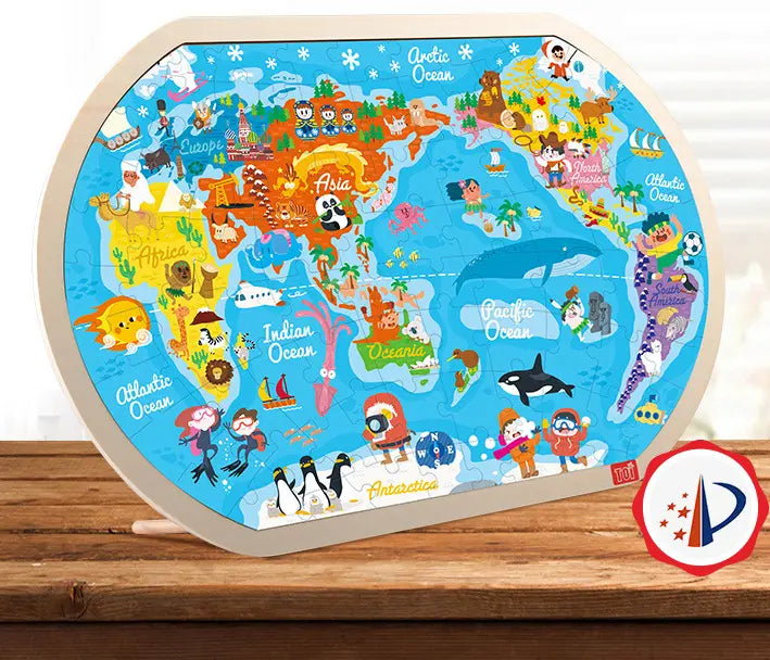 Wooden Puzzle World Children's Toys Gift Baby Educational Toys beldemo5-toys2