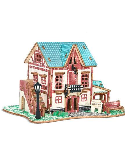 Wooden puzzle 3D three-dimensional puzzle DIY model beldemo5-toys2