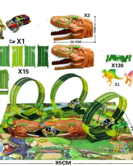 Children's Electric Assembled Track Racing Simulation Animal Tyrannosaurus Dinosaur Toy Puzzle Boy Gift beldemo5-toys2