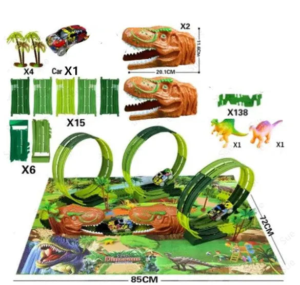Children's Electric Assembled Track Racing Simulation Animal Tyrannosaurus Dinosaur Toy Puzzle Boy Gift beldemo5-toys2