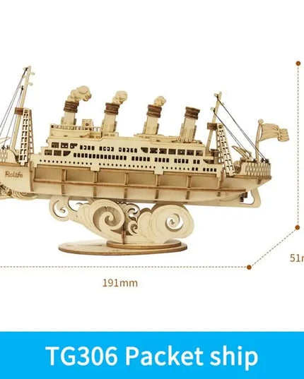 Wooden Puzzle Games Boat & Ship Model Toys For Children Kids Girls Birthday Gift beldemo5-toys2