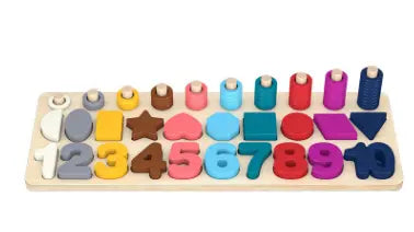 Number puzzle logarithmic board building blocks beldemo5-toys2