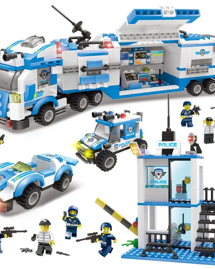 Military aircraft carrier police building blocks children assembled DIY toys beldemo5-toys2