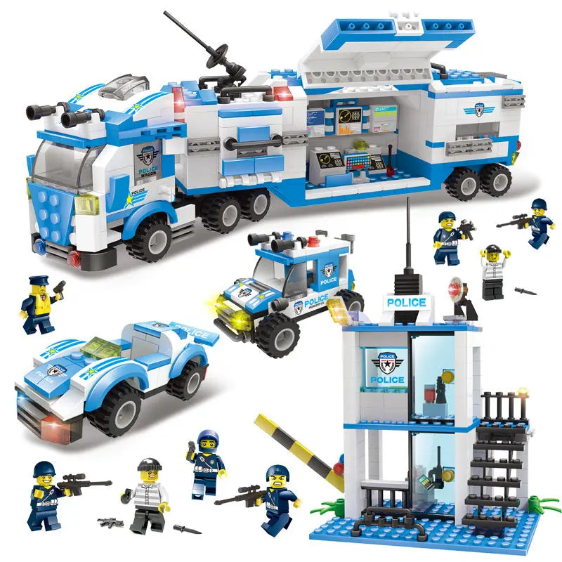 Military aircraft carrier police building blocks children assembled DIY toys beldemo5-toys2