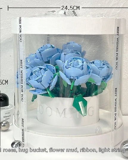 Building Blocks Rose Bouquet Flower Pot beldemo5-toys2