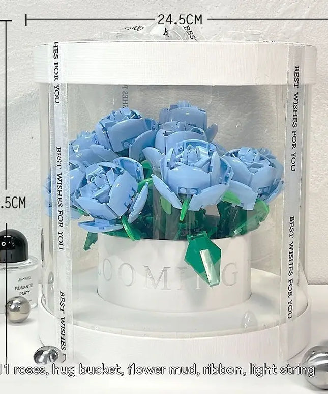 Building Blocks Rose Bouquet Flower Pot beldemo5-toys2
