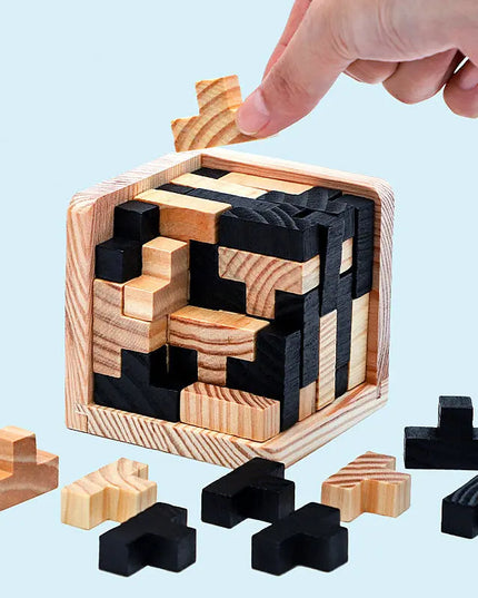 Hot Selling Wooden Puzzle Kongming Lock Luban Lock Toys beldemo5-toys2