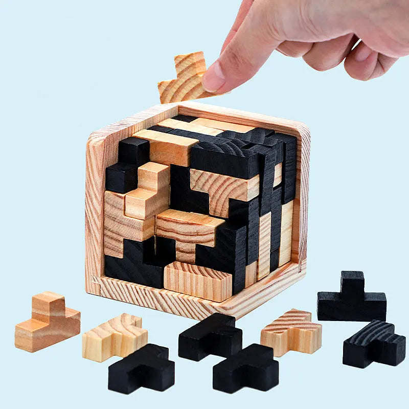 Hot Selling Wooden Puzzle Kongming Lock Luban Lock Toys beldemo5-toys2