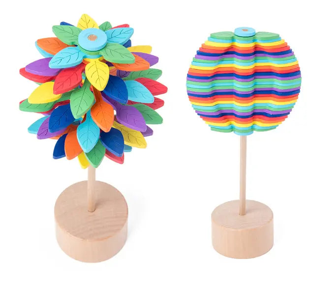 Solid Wooden Rotating Lollipop Fischer Series Creative Ornaments Decompression Toys Decompression Artifact Gyro beldemo5-toys2