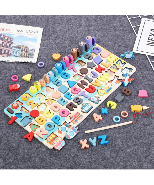 Montessori Educational Wooden Toys for Kids Montessori Toys Board Math Fishing  Montessori Toys Educational for 1 2 3 Years Old beldemo5-toys2