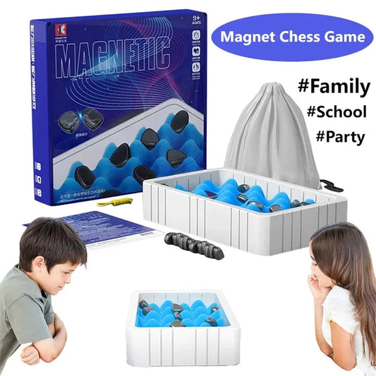 Magnetic Chess Game Magnet Stone Board Game Set Toy For Children Educational Battle Game Christmas Gift beldemo5-toys2